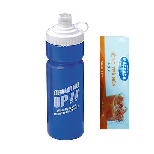 Bình Đựng Nước Thể Thao Nhật Bản 500ml + Tặng Hồng Trà Sữa  Maccaca 20g