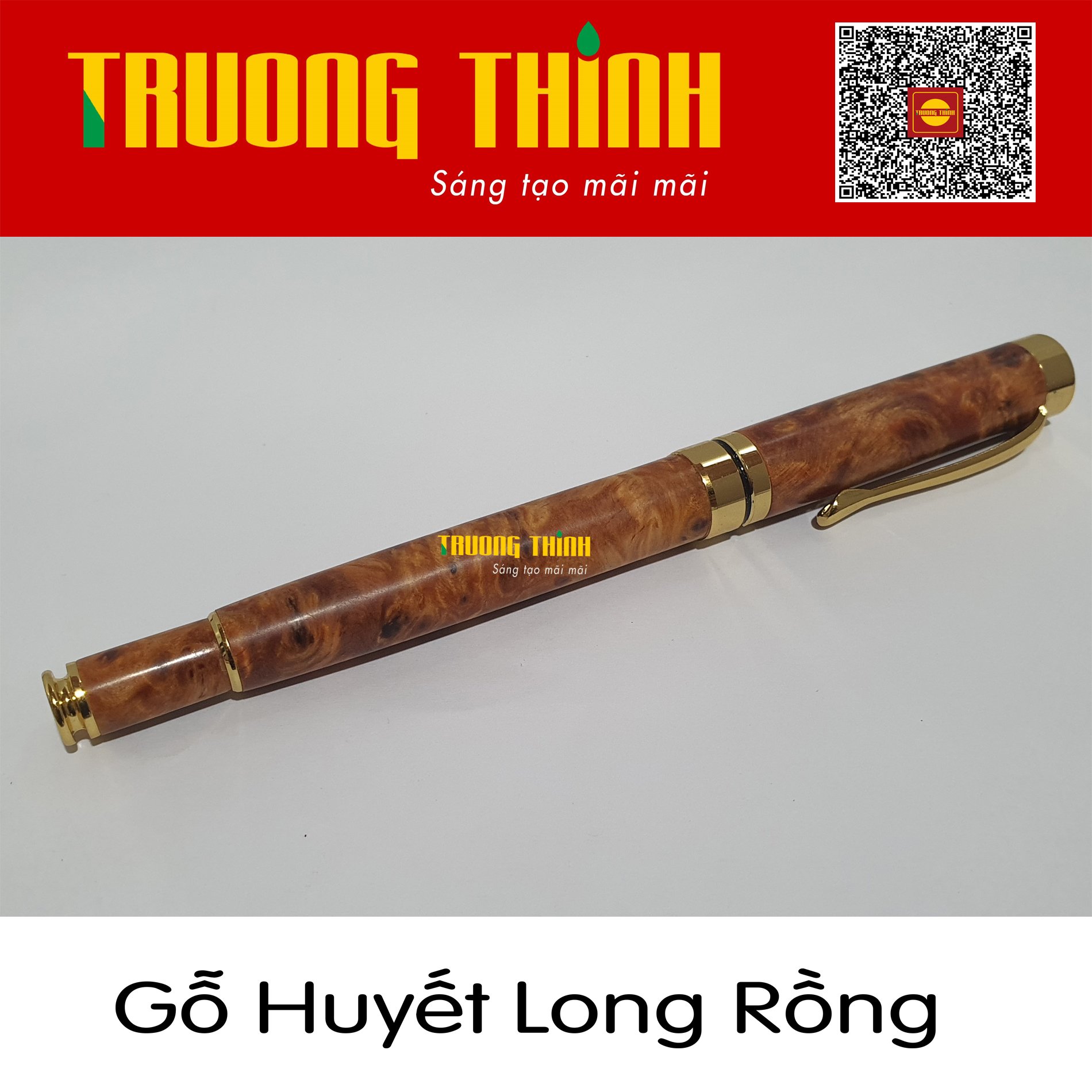 Bút Ký Gỗ Huyết Long Rồng Trường Thịnh Chính Hãng Sang Trọng Bền Đẹp Đẳng Cấp Doanh Nhân.Loại Rút 14.5 cm