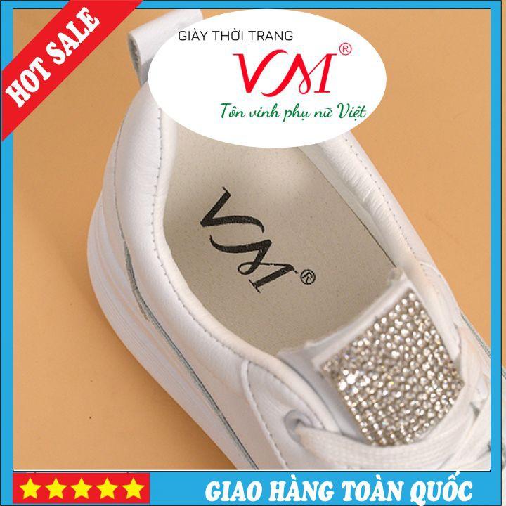 Giày Thể Thao Nữ, chiều cao 3CM, Da Thật Êm Ái, Bền Chắc Và Thời Trang - TT.P14107_TRẮNG