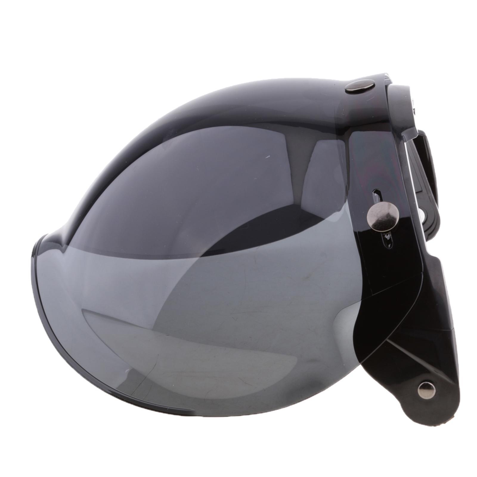 2x 3 Snap Button Up Visor - Bubble Lens, for Open Face Motorcycle