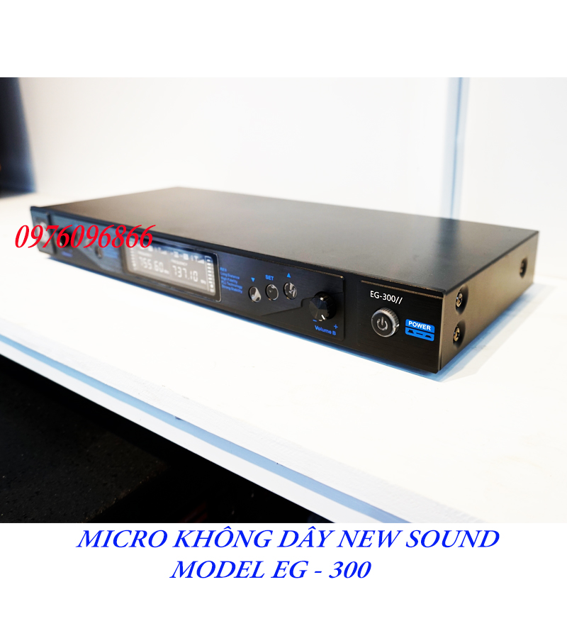 Micro không dây New Sound model EG300 hàng chính hãng nhập khẩu 2023 Chống Hú Cao Cấp Thế Hệ Mới Sóng Siêu Khỏe, Hát Cực Nhẹ, Tần Số Sóng Ổn Định