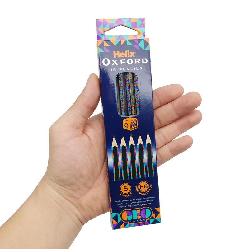 Hộp 5 Bút Chì Gỗ HB Oxford Geo - Helix 856204