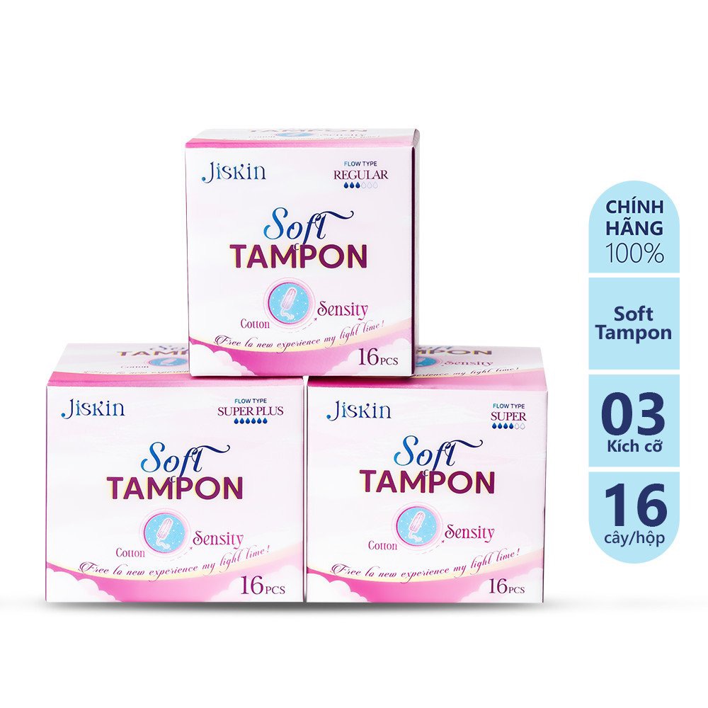 Băng Vệ Sinh Tampons JISKIN Công Nghệ Hàn Quốc - Siêu Thấm Hút - Jessa - Tiện Lợi - Nhỏ Gọn - Facelle - Dễ Sử Dụng ( Tampon Ob )