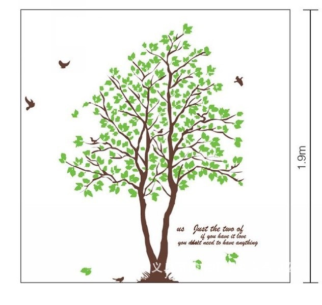 Decal trang trí nhà cửa Cây xanh dán 6 kiểu đẹp lạ - decal dán tường 3D có keo sẵn