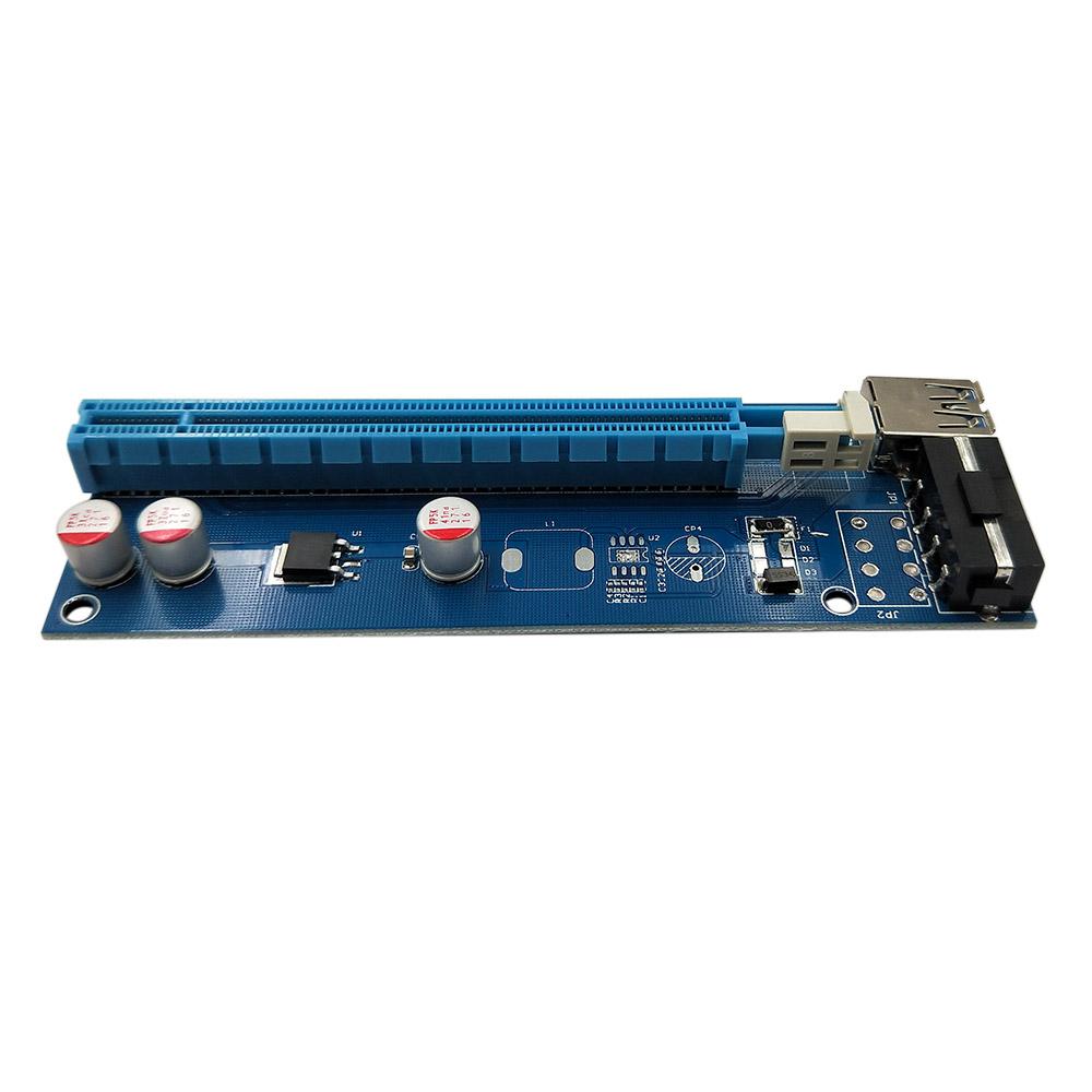 PCI-E 1X to PCI-E 16X Adapter Card PCI-E 4Pin Converter Card with USB3.0 Data Cable SATA Power Cable for Bitcoin Mining