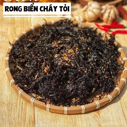 Rong biển cháy tỏi ăn liền phù hợp ăn vặt, ăn cơm Nàng Khô - 150gr