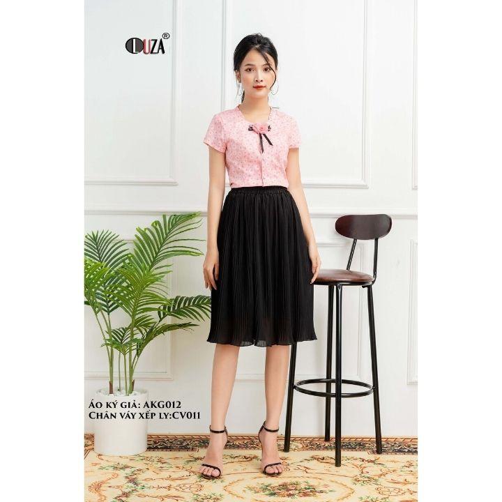 Chân váy xếp ly - Đen - Size S(40-47kg)