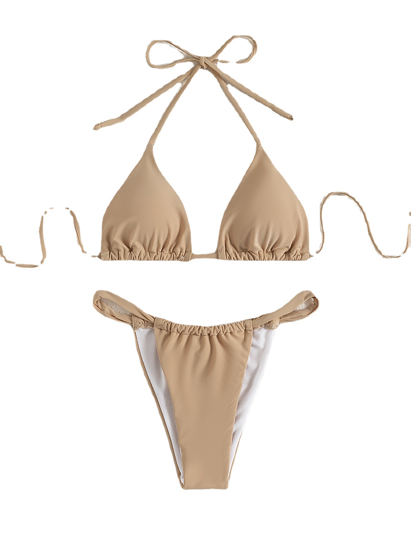 Bikini 2 mảnh bơi lội Đồ đi biển Basics cao cấp nhiều màu đen - cafe sữa