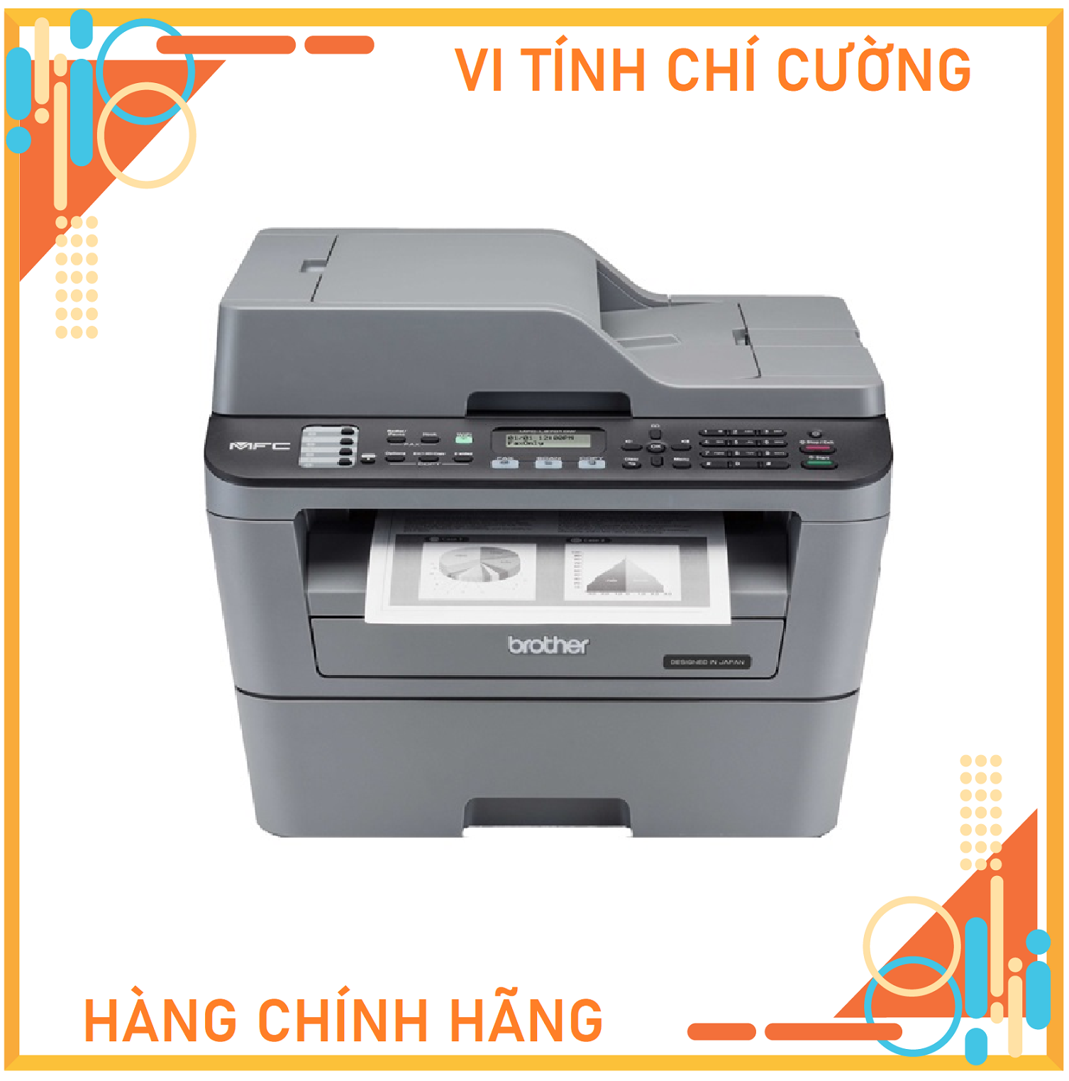 Máy in Laser Brother đa năng MFC-L2701DW (In, fax, copy, scan) tích hợp Wireless, in 2 mặt tự động - Hàng chính hãng