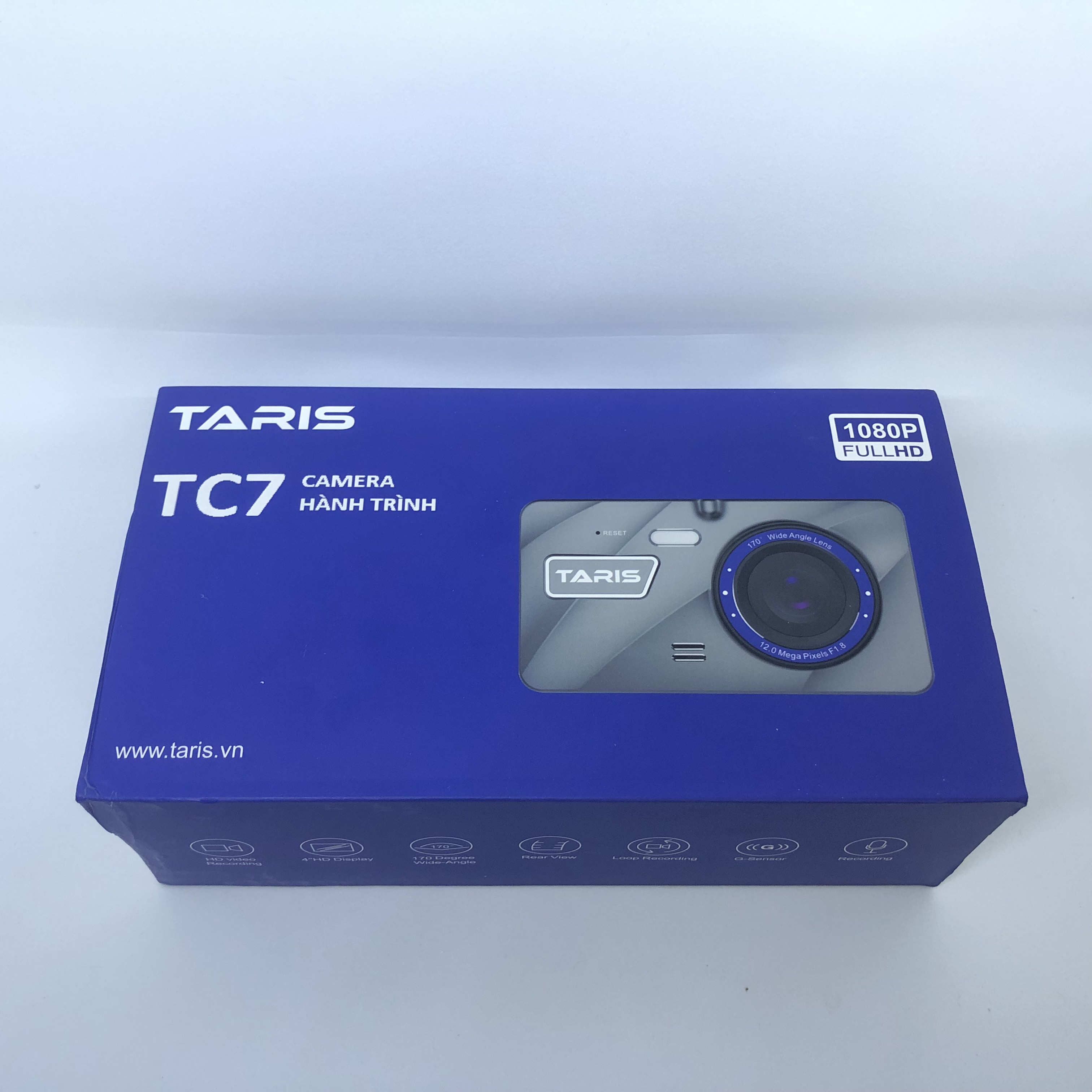 Camera hành trình Ô tô tự lắp dễ dàng Taris TC7 - Thương hiệu Việt -  chính hãng - Full HD 1080p - cảnh báo va chạm - Gsensor - ghi hình ngược sáng - thẻ nhớ 32BG