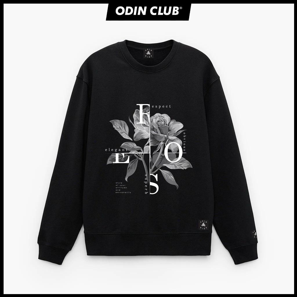 Áo Sweater Odin FLORAL PATTERN, Áo nỉ dài tay form rộng nam nữ,Local Brand ODIN CLUB