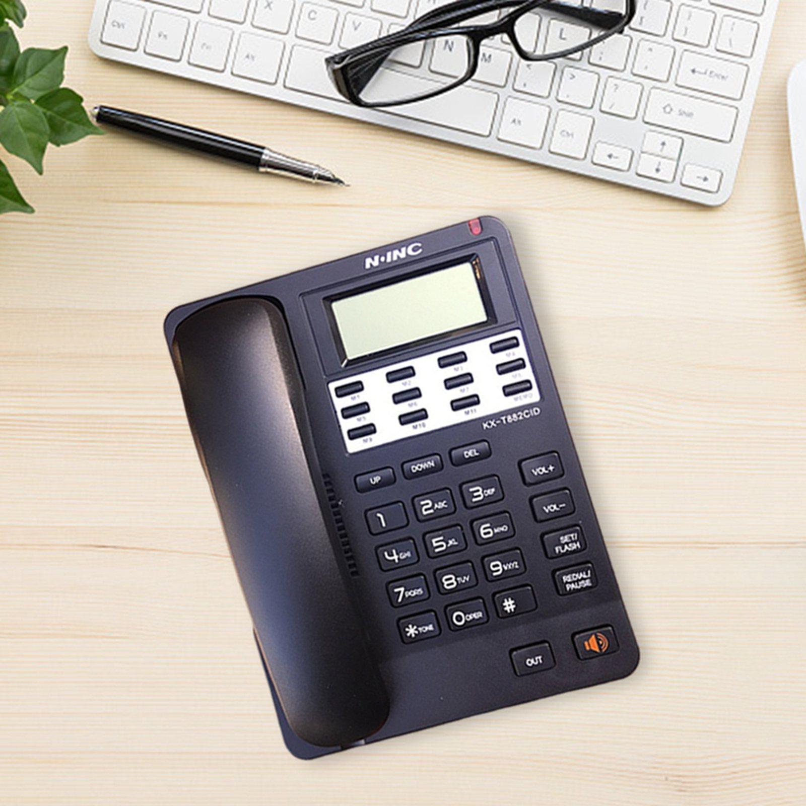 Corded Telephone Caller ID Volume Control Redial/P for Office Desktop black