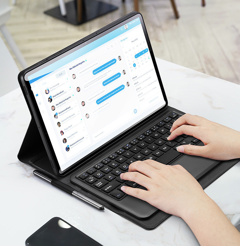 Bao da kèm bàn phím cho SamSung Galaxy Tab S10 Plus ,  S9 FE+ ( S9 Fe Plus ) , Tab S9 Plus , Tab S9 , Tab S9 Fe chính hãng Dux Ducis có bàn di chuột TrackPad - Hàng chính hãng