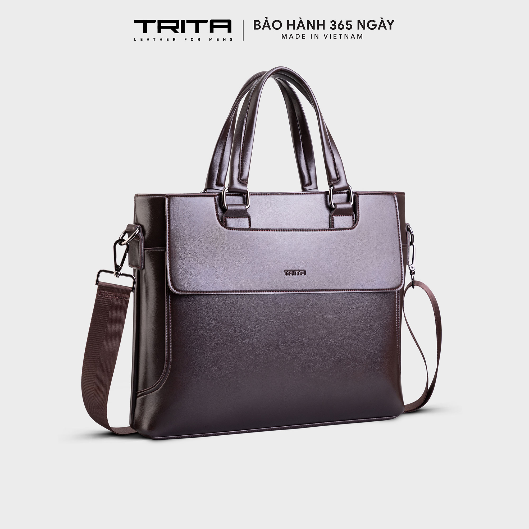 Cặp công sở Trita ( Thời trang nam hiện đại đựng vừa laptop 13 inch - Cặp da TCA22 )