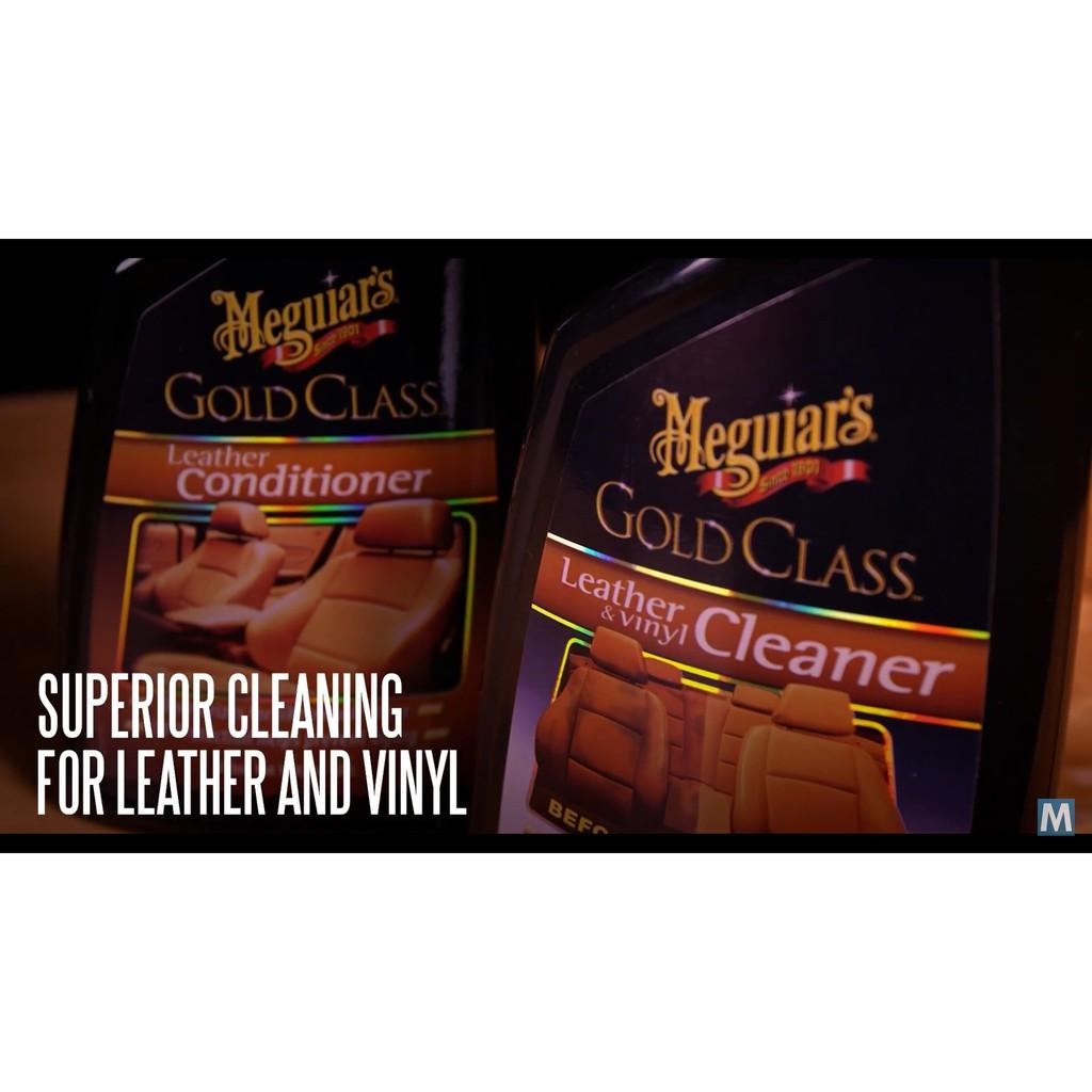 Meguiar's Sản phẩm làm sạch da và vinyl dòng Gold Class - Leather & Vinyl Cleaner - G18516, 473ml