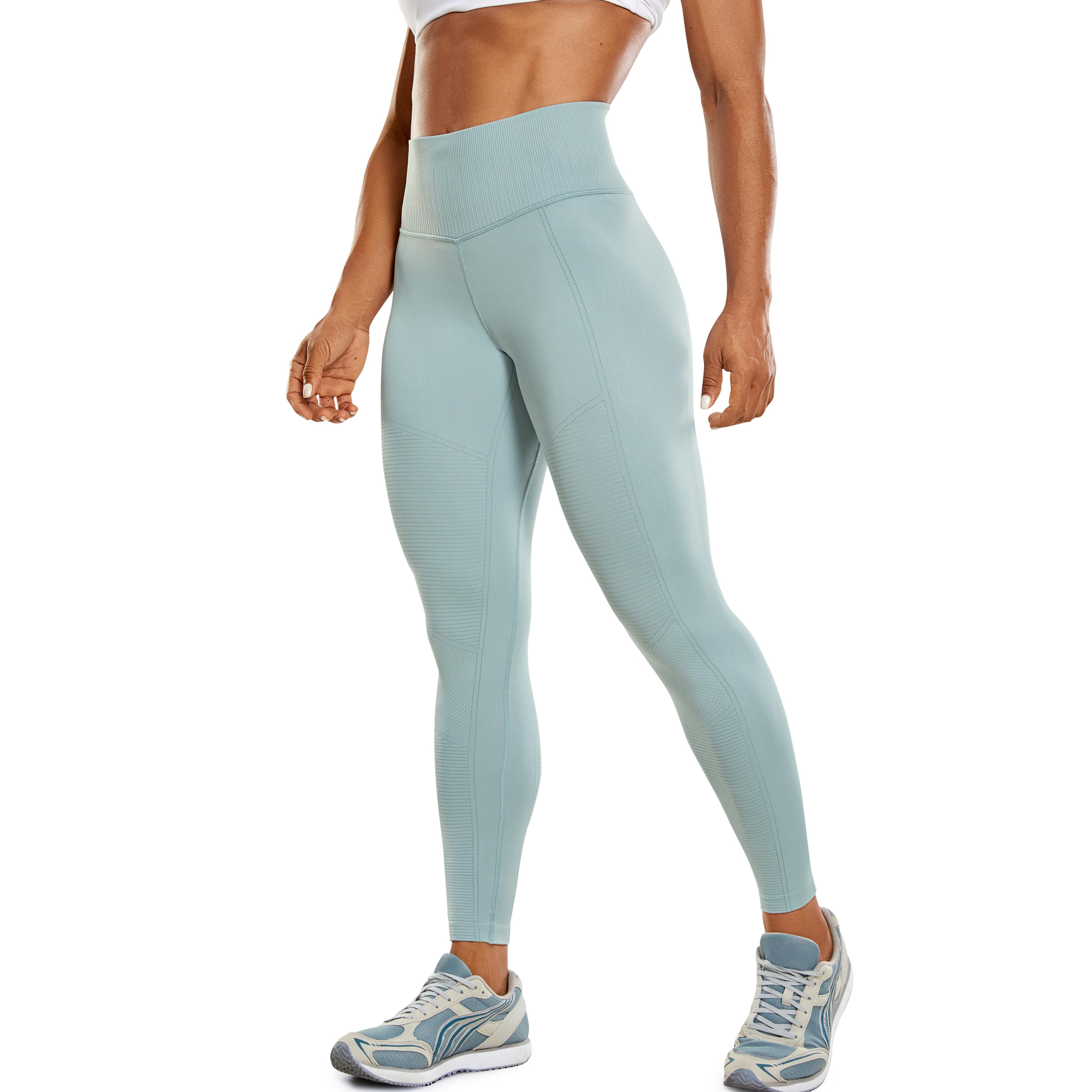 Phụ nữ quần legging nâng mông chạy quần phù hợp tập luyện yoga quần yoga quần thể dục quần dài 25 inch có gân cao thể thao vòng eo cao Color: 03 Size: M