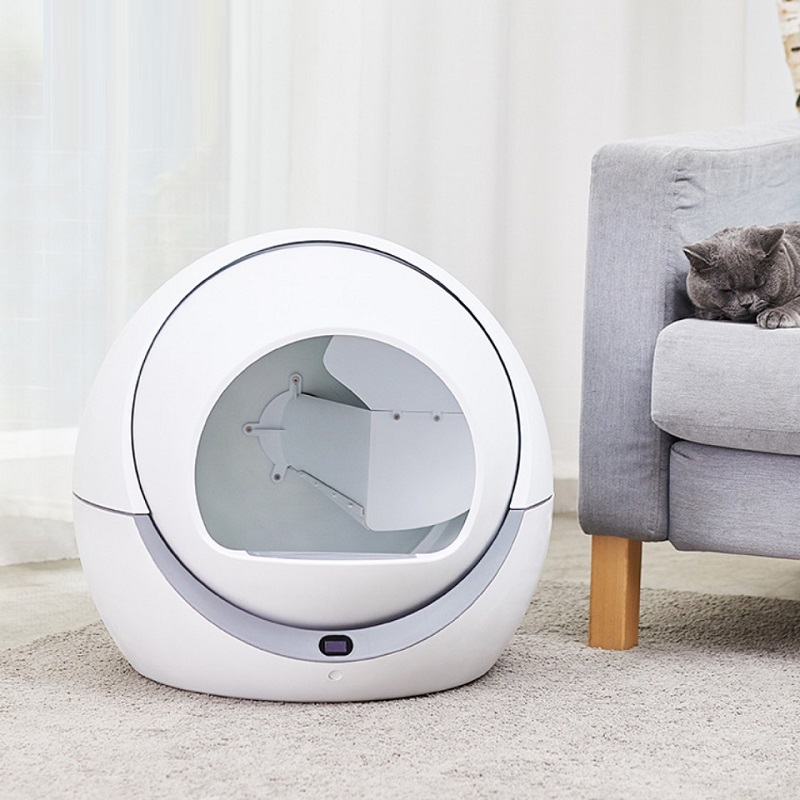 Nhà vệ sinh cho mèo tự động , có cảm biến trọng lực thông minh nhận biết khi mèo ra vào - Sản Phẩm Có Kèm Video Và Ảnh Thật