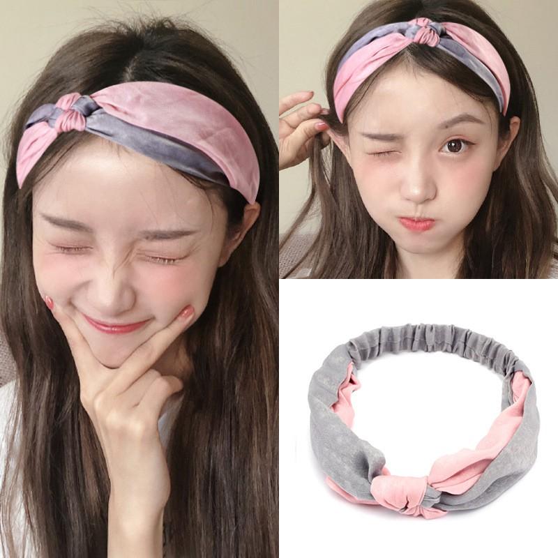 Băng Đô Turban Thắt Nút Phối 2 Màu Phong Cách Hàn Quốc Vải Lụa - Mã BD003