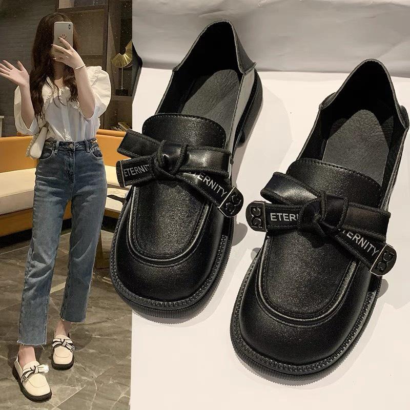 Giày ULZZANG OXFORD Nơ, Tiểu Thư Siêu Xinh Phong Cách Vintage