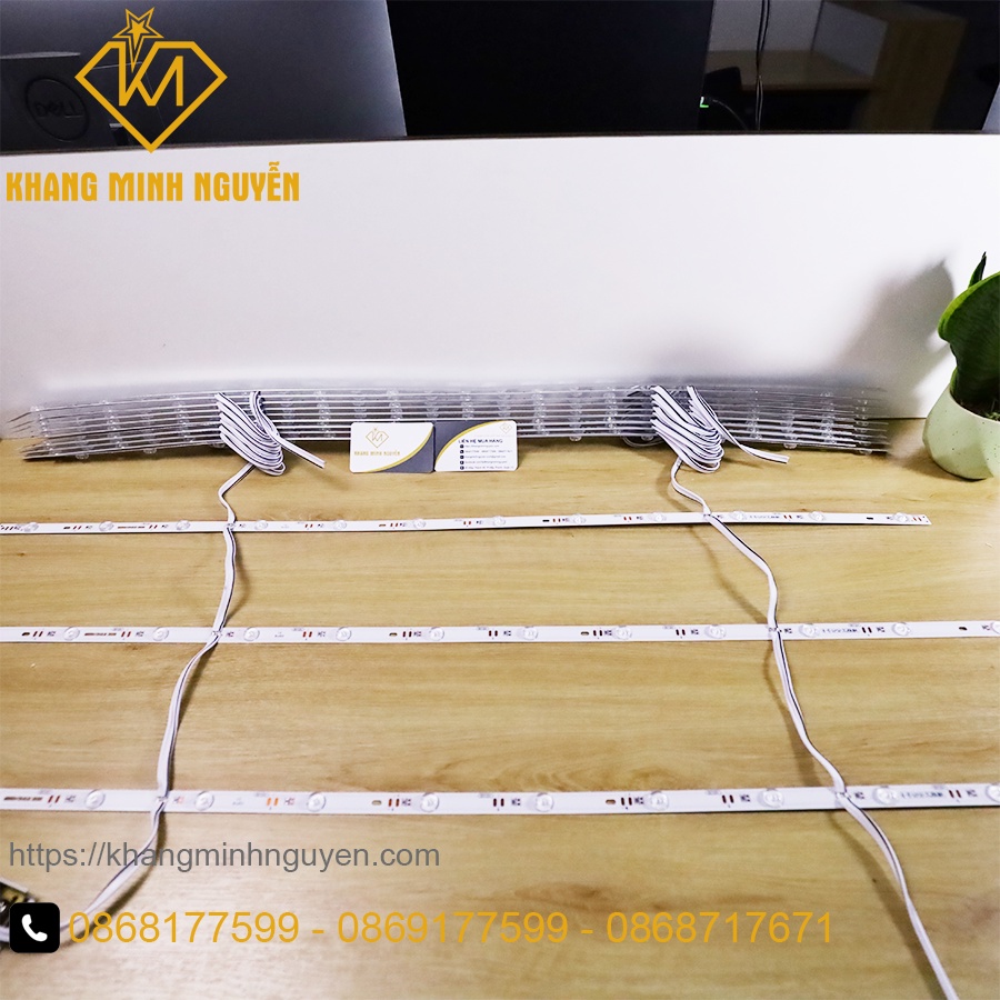 LED thanh tỏa 1 mét - 12V, 12 bóng/mét dùng chip 3030 SMD siêu sáng, siêu tỏa chuyên dùng hắt bảng hiệu, sáng hộp đèn.
