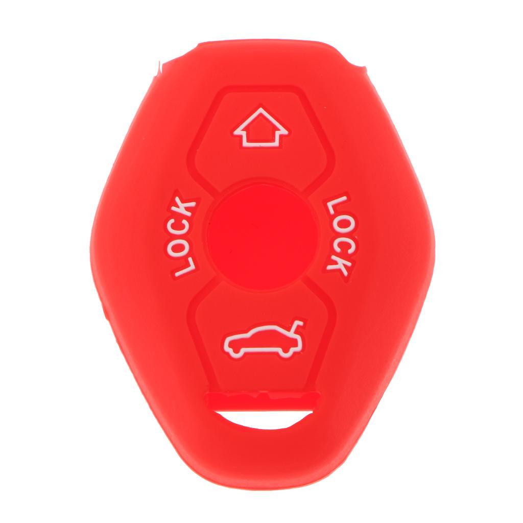 Silicone Car Remote Key Case  Buttons Auto Key Case For  Red