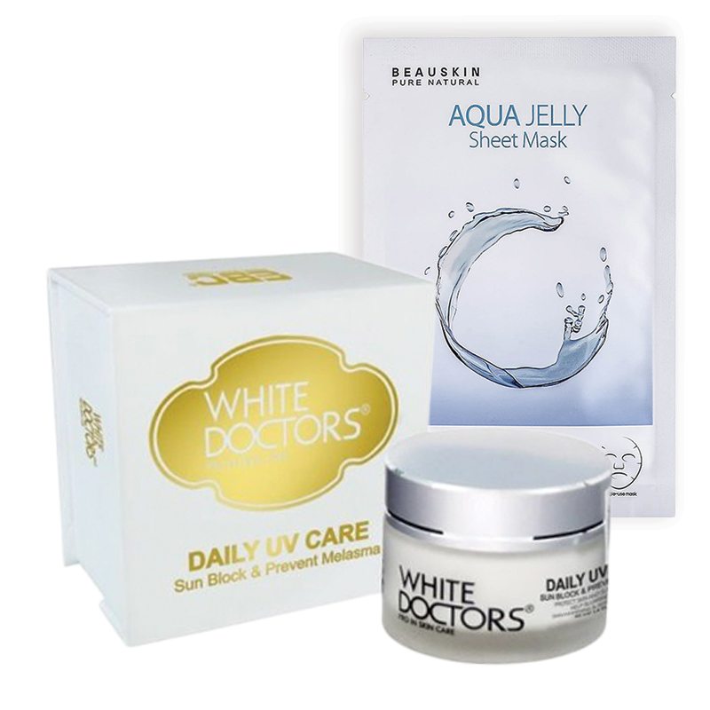 Kem chống nắng hỗ trợ trị nám White doctors Daily uv care TẶNG mask Beauskin Hàn Quốc