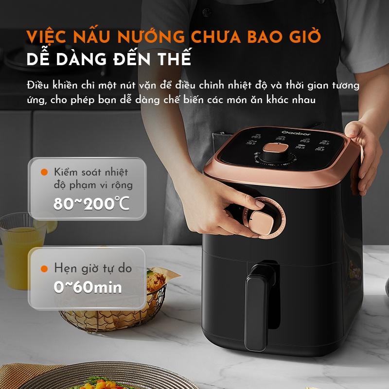 Nồi chiên không dầu GAABOR GA-M45A02 dung tích 4.5L - Thép không gỉ - Giá rẻ - Hàng chính hãng