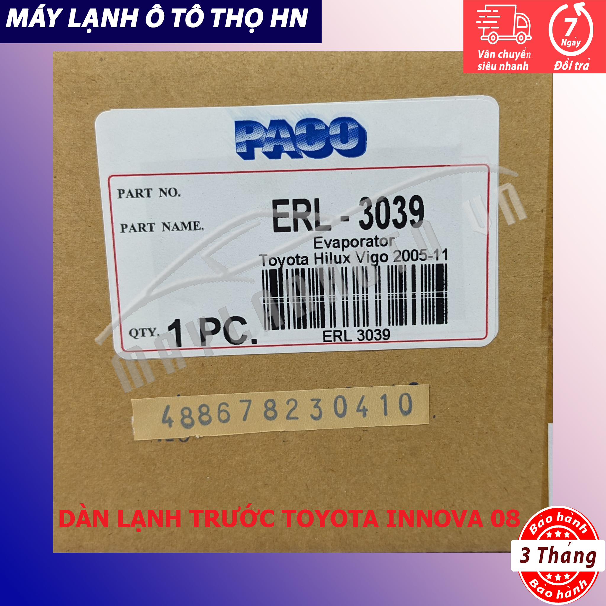 Dàn lạnh Toyota Innova-Fortuner 2008 2009 2010 2011 2012 2013 2014 Thái Lan/Nhật Bản 08 09 10 11 12