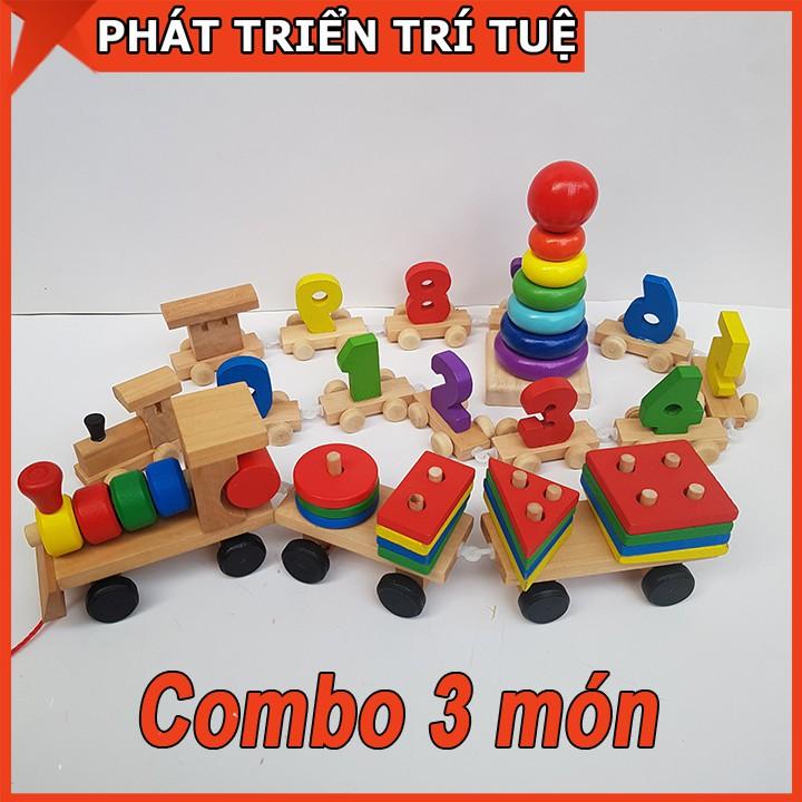 Combo Đồ Chơi Gỗ Phát Triển Trí Tuệ Cho Bé Vừa Chơi Vừa Học