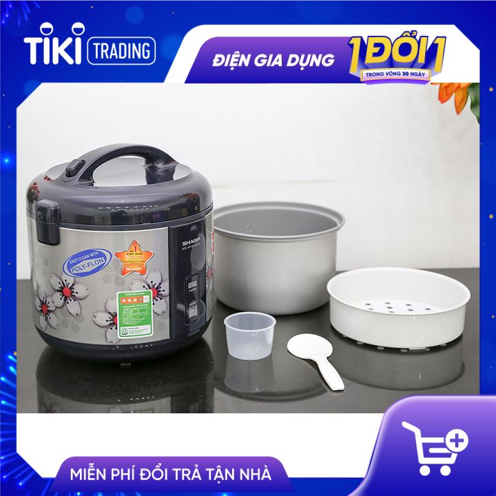Nồi Cơm Điện Sharp KS-NR181STV SS - 1.8 Lít - Hàng chính hãng
