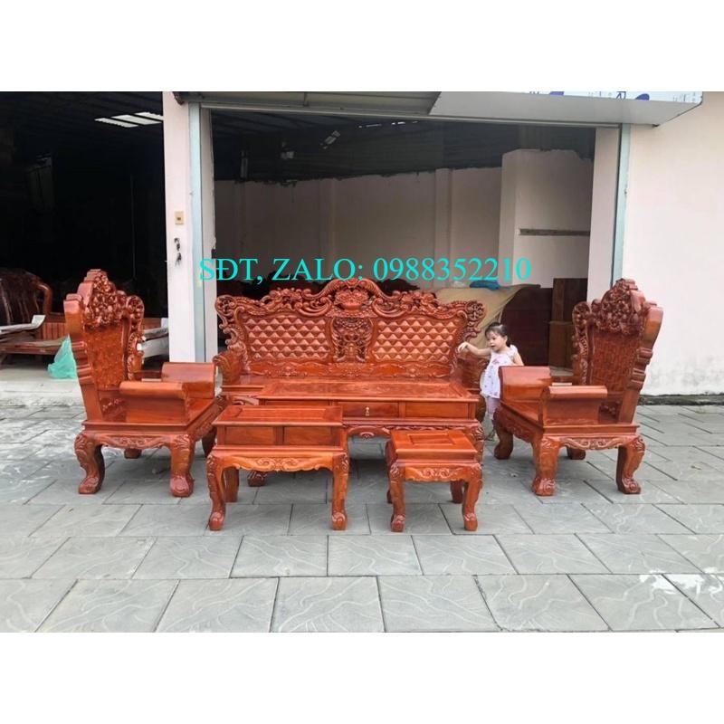 Bộ bàn ghế hoàng gia chất liệu gỗ xà cừ