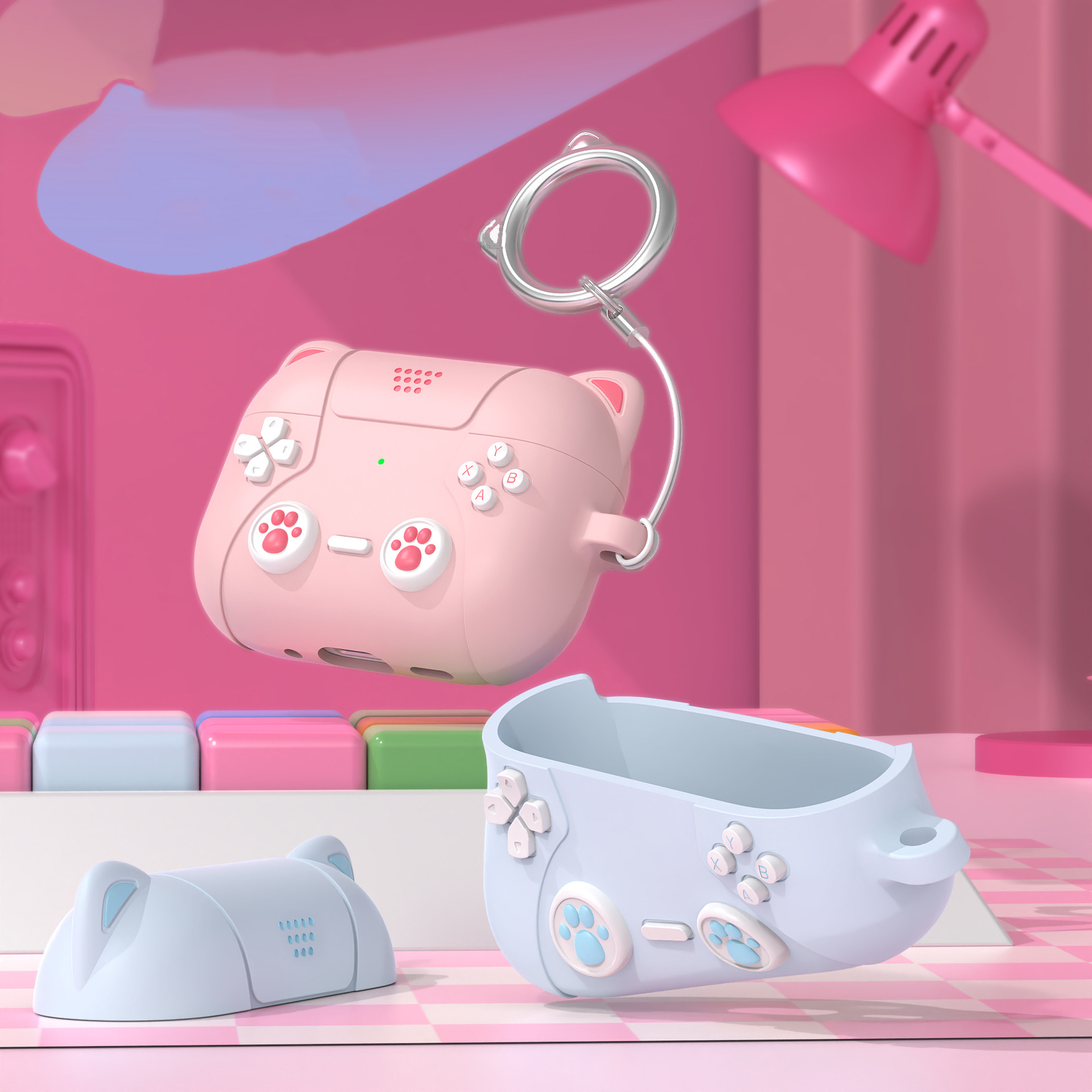 Bao Case Ốp Kiểu Tay Cầm Game Tai Mèo cho Airpods Pro 3 - Hàng Chính Hãng