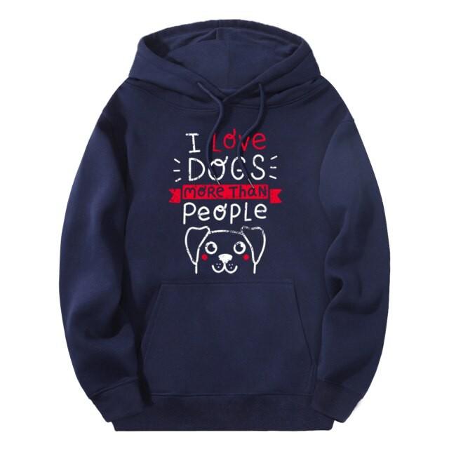 Áo Hoodie in họa tiết chữ I Love Cat áo nỉ dài tay