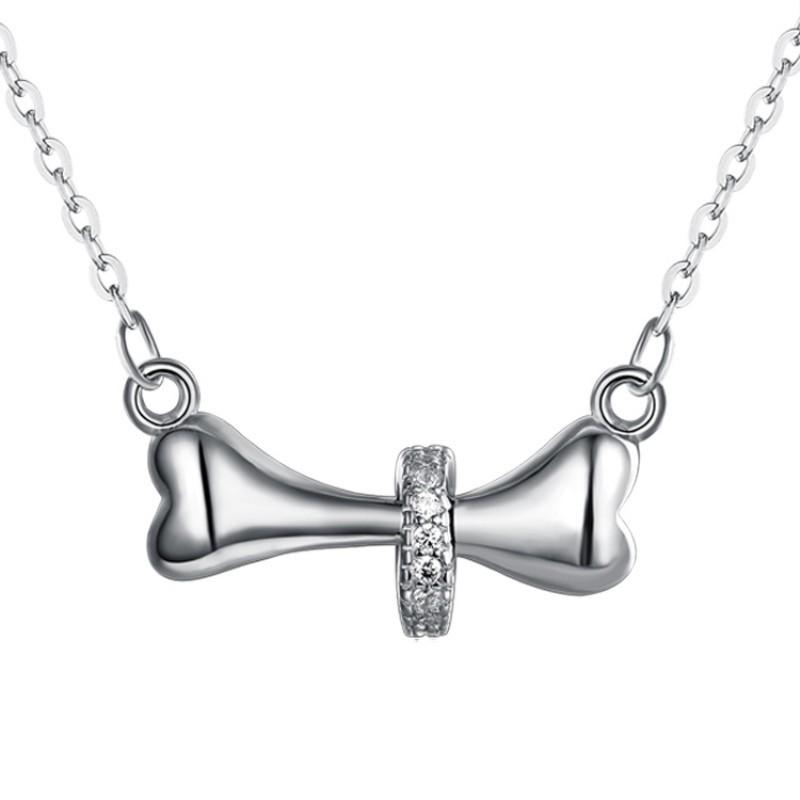 Dây chuyền mạ bạc mặt khắc xương sáng tạo