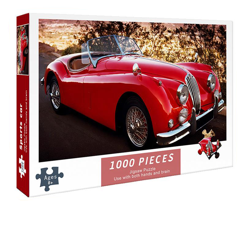 Bộ Tranh Ghép Xếp Hình 1000 Pcs Jigsaw Puzzle Tranh Ghép Xe Cổ Đỏ Bản Đẹp Cao Cấp