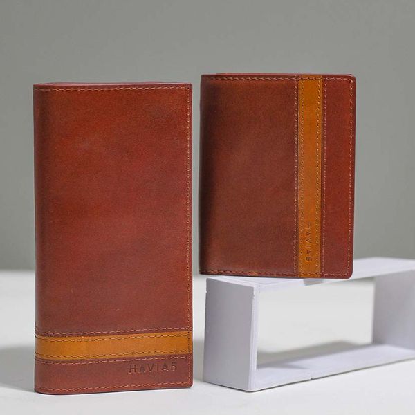 Couple Heyday2 &amp; Verzip2 Handcrafted Wallet Brown