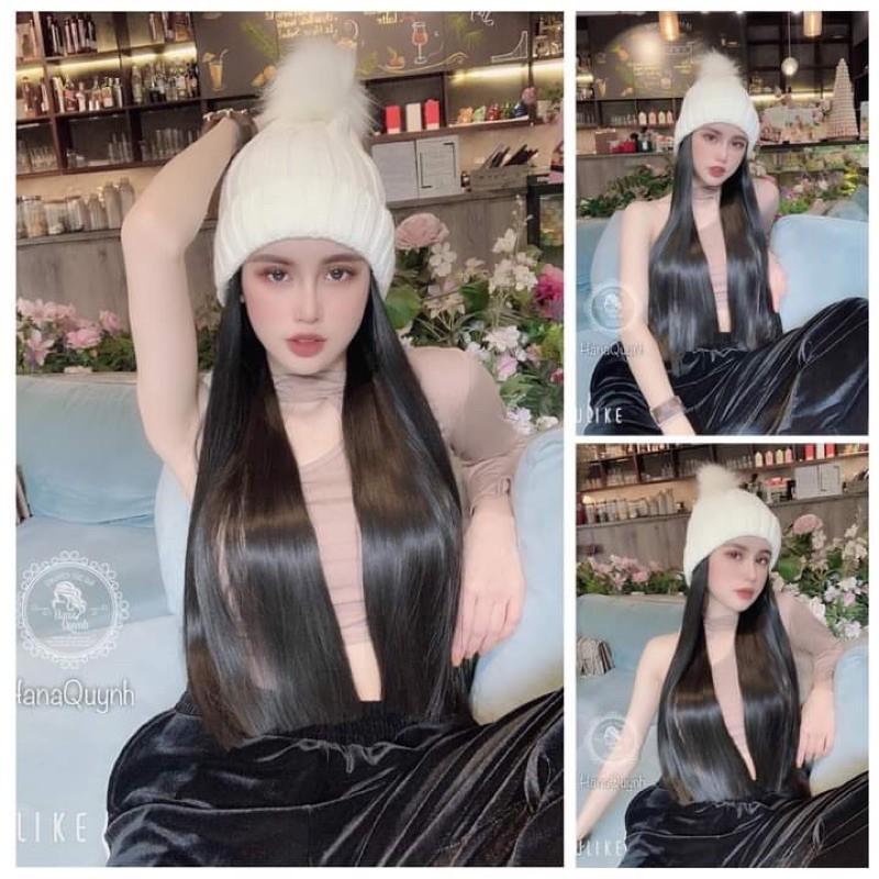 Tóc mũ len thẳng️ cao cấp