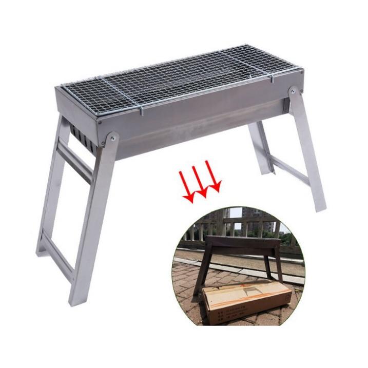 Bếp nướng than hoa, bếp nướng dã ngoại dạng gấp gọn size to 58x20x40cm