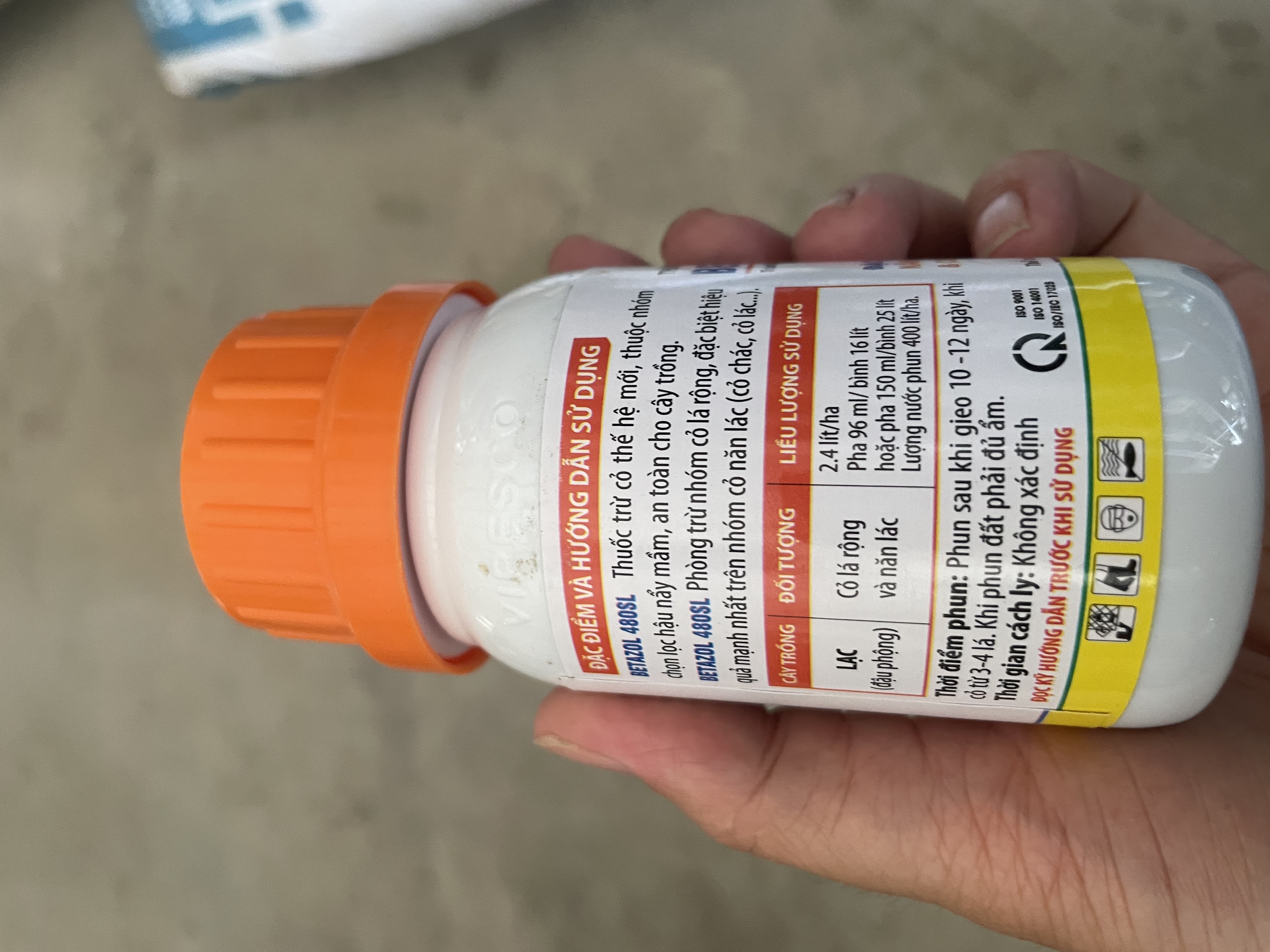 Thuốc trừ cỏ BETAZOL 480SL (100ml) - Đặc trị cỏ lá rộng như mần trầu, lồng vực, xuyến chi…