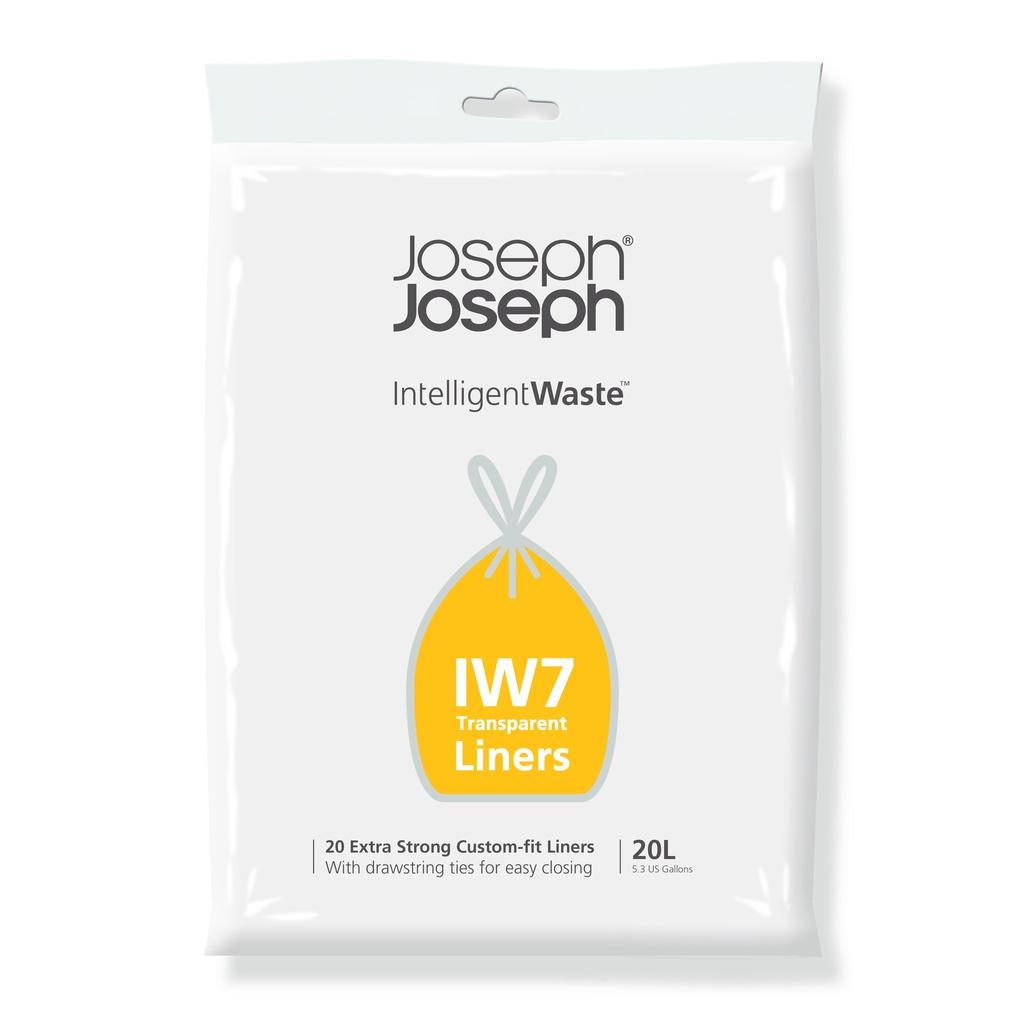 Bịch 20 túi rác 20L Joseph Joseph 003840 - IW7 Custom-fit 20 Bin Liners White