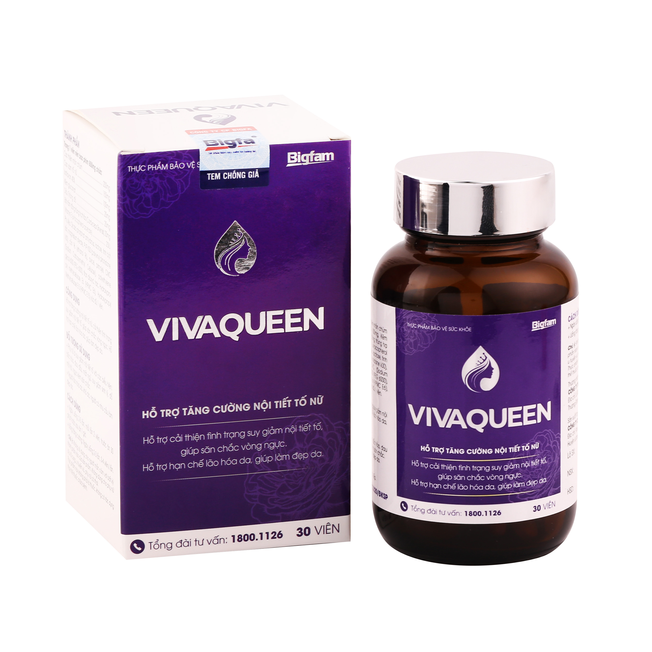 Viên uống nội tiết tố nữ VINAQEEN Bigfam giúp đẹp da, chống lão hóa