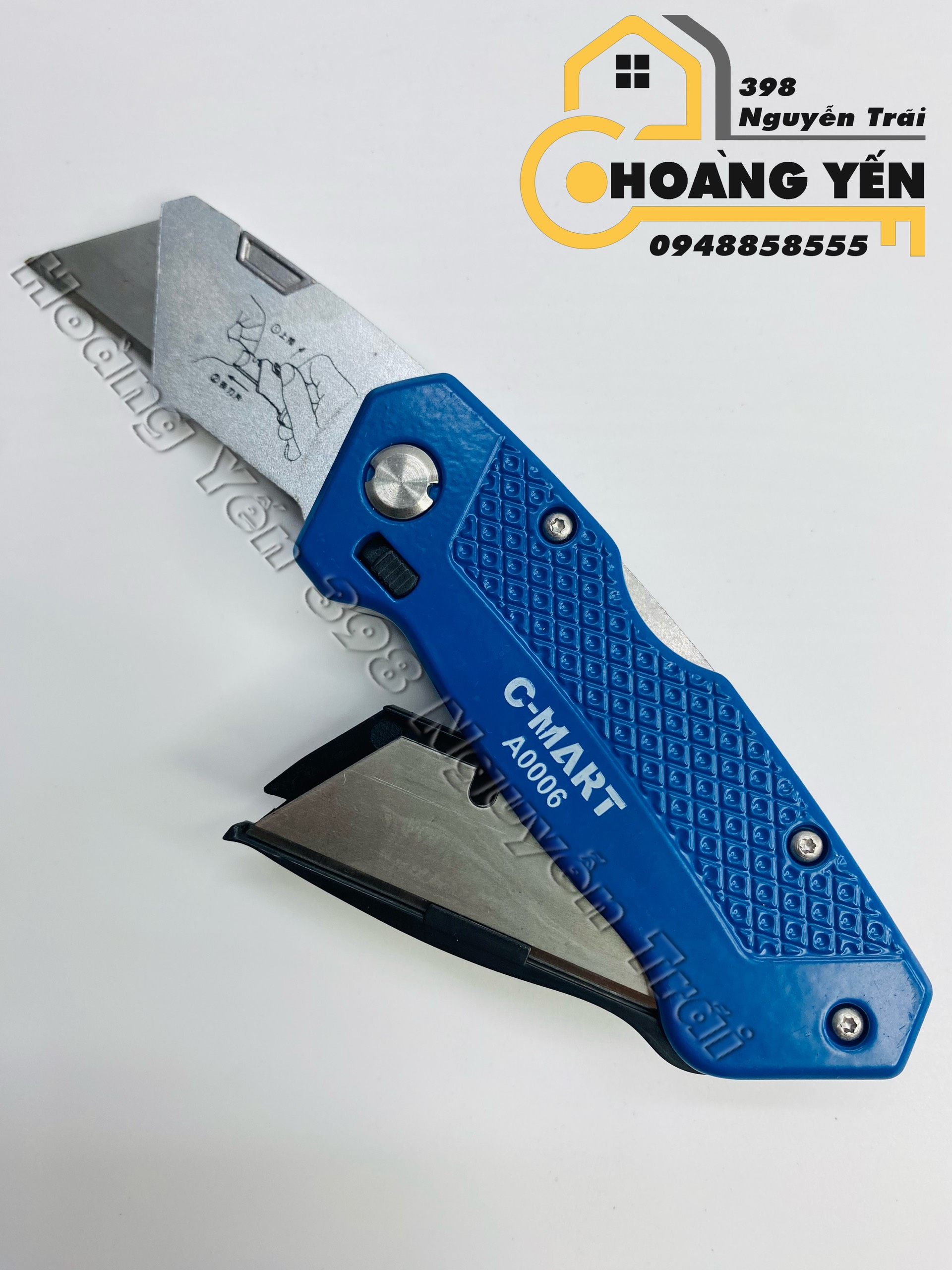 Dao rọc cáp, trổ gấp gọn đa năng C-Mart A0006 kèm 6 lưỡi siêu sắc