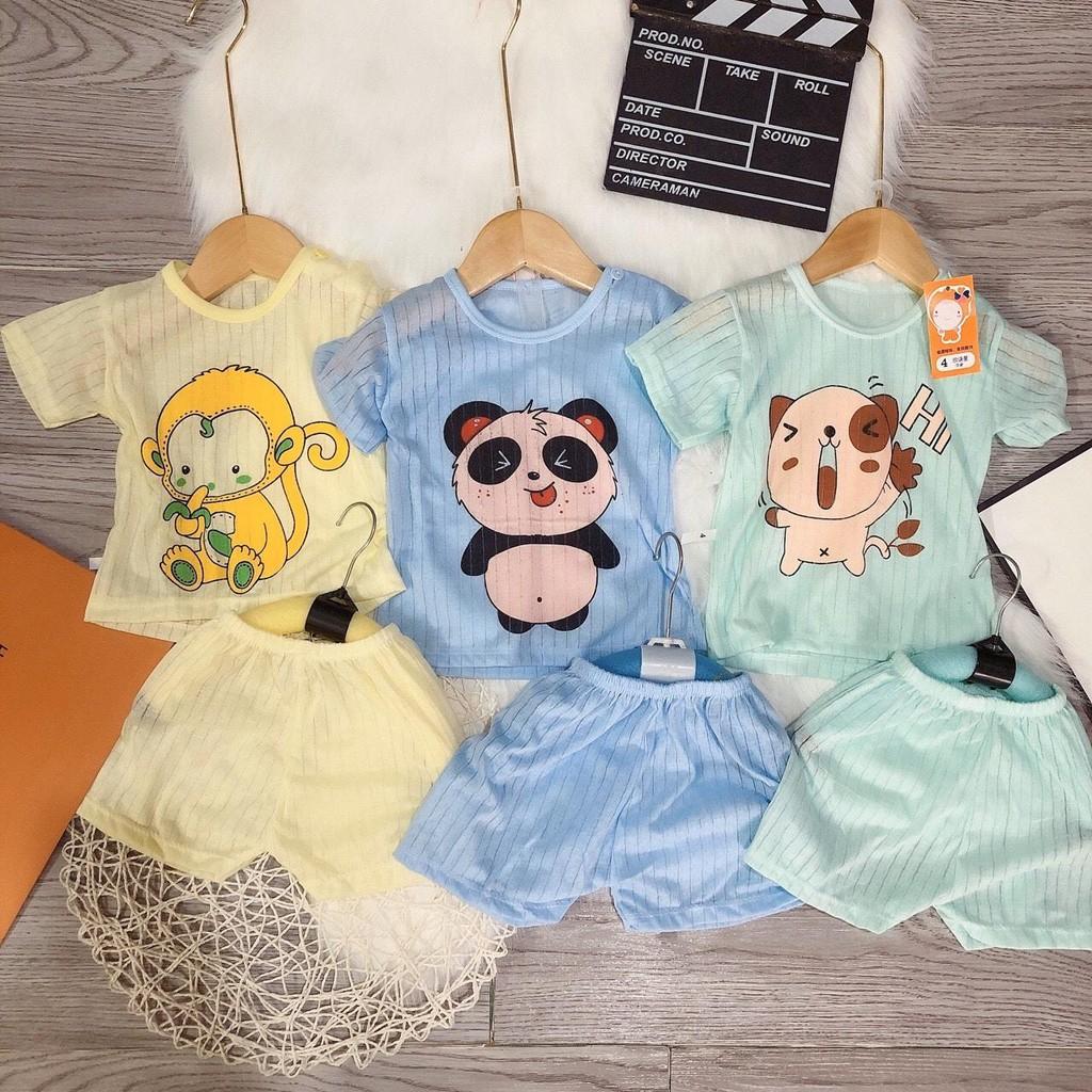 Bộ cotton giấy màu mới 2020 siêu thoáng cho bé từ sơ sinh đến 16kg