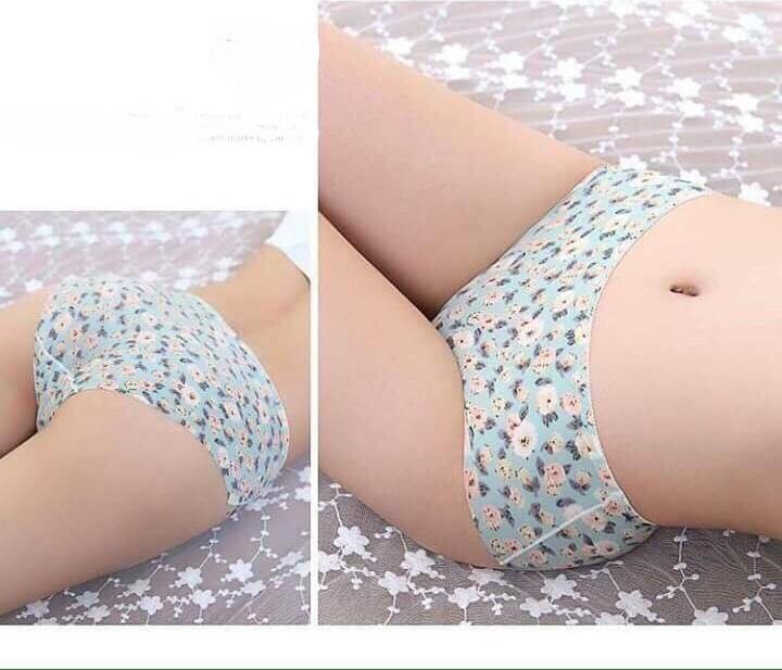 Set 5 chiếc quần lót nữ hoa 3D thun lạnh điều hòa chất đẹp