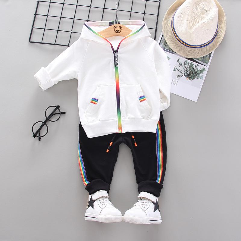 Bộ Quần Áo Bé Trai Bé Bảng Chữ Cái In Đơn Giản Có Mũ Phù Hợp Với Quần Áo Trẻ Em Bộ Đồ Màu Quần Áo Cho Bé 2 phù Hợp Với