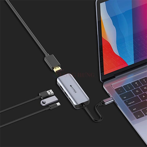 Cổng chuyển đổi HyperDrive 4-in-1 USB-C Hub HD41 - Hàng chính hãng