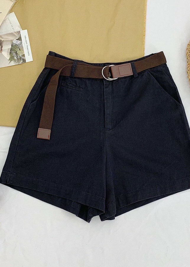 Quần short nữ kaki kèm dây nịt
