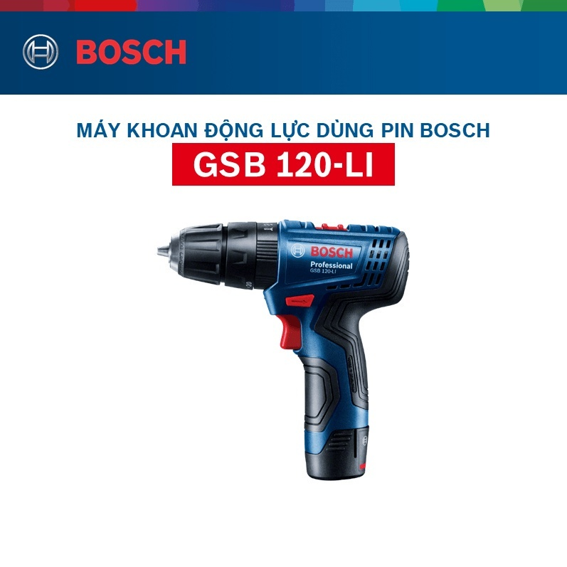 Máy khoan động lực dùng pin Bosch GSB 120-LI 1pin