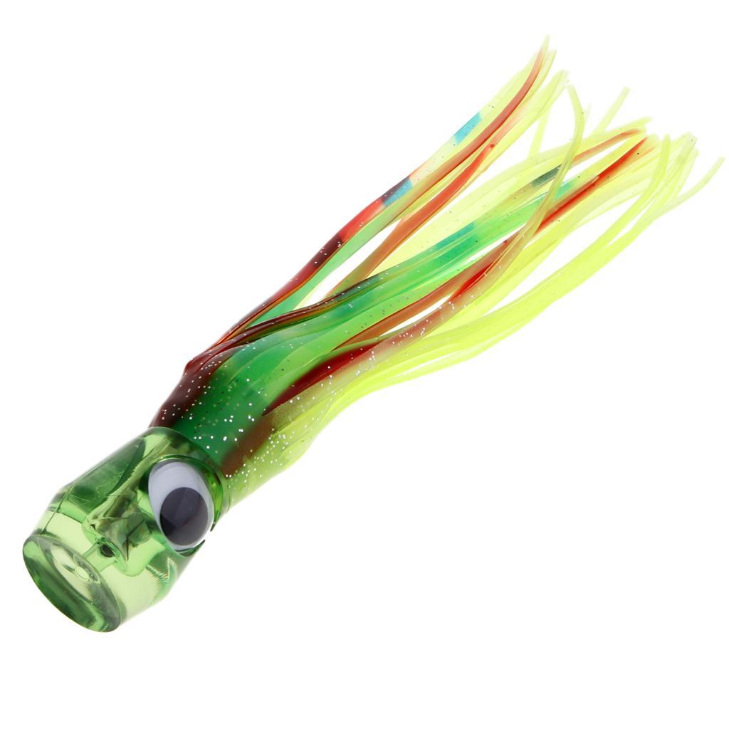 2x Squid Skirt Lure Bait Saltwater Soft Fishing Lure Hoochies 16.5cm/50g