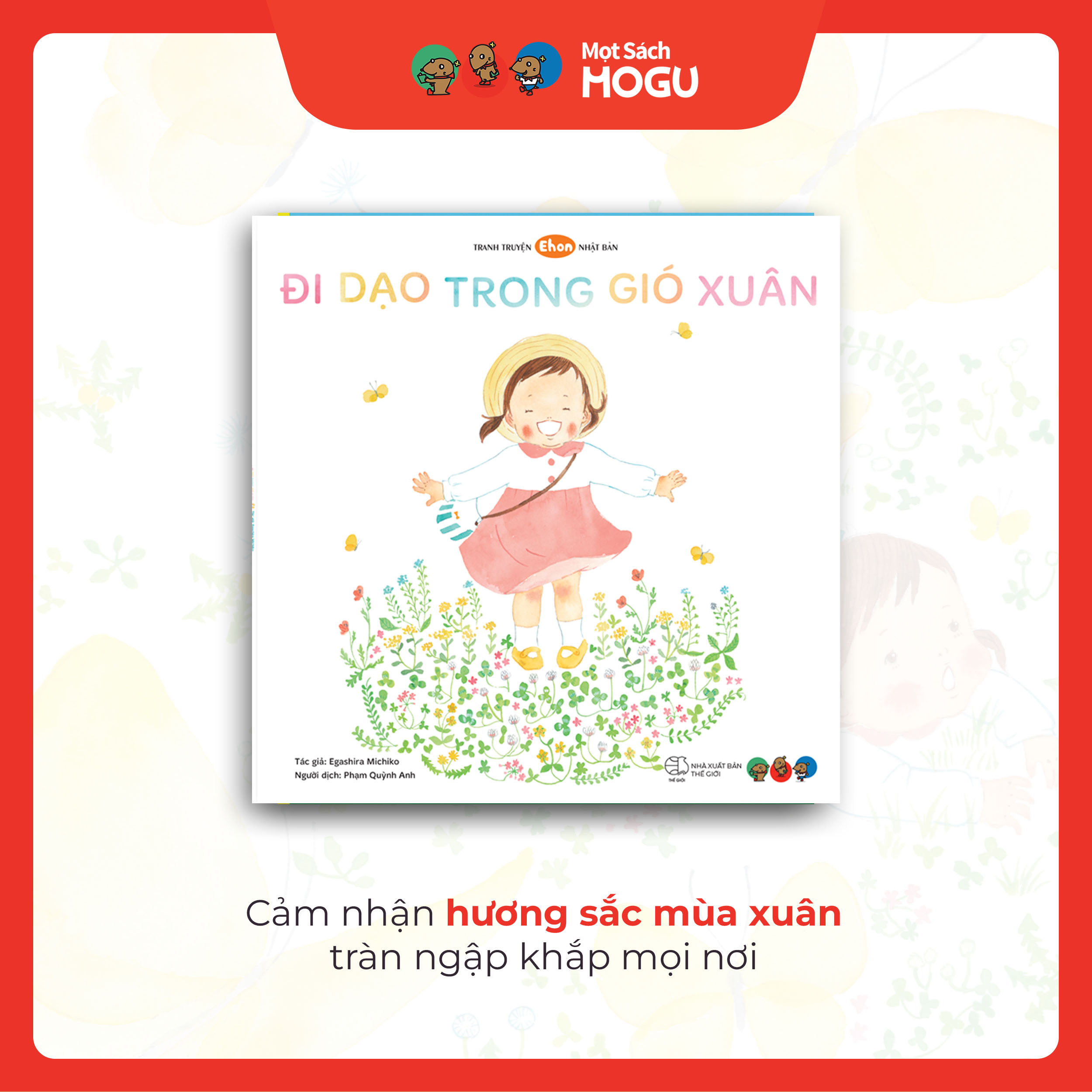 Truyện Ehon bé 1-2-3 tuổi - Đi dạo trong gió xuân